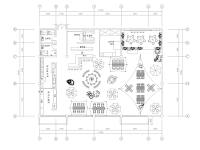 现代其他餐饮空间 现代风格的露营餐 平面图 施工图