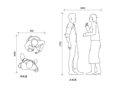 现代人物 对话模特 聊天模特 交流模特 对话场景模特 互动模特 施工图