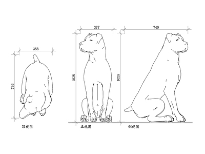 现代动物 罗威纳 罗威那犬 罗威那 罗威纳犬种 施工图