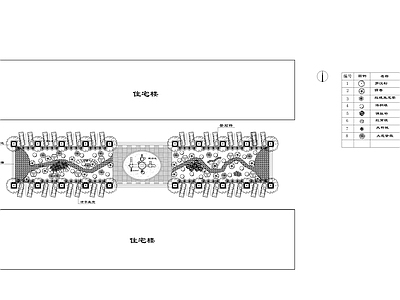 现代新中式小区景观 小区景观 住宅楼景观 写字楼 景观 绿化景观 施工图