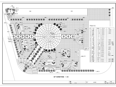 现代新中式花店 城市广场绿化 城市公园 平面图 社区 综合性公园 施工图