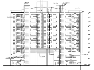 现代住宅楼建筑 商住楼建筑图 施工图