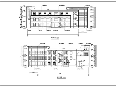 现代办公楼建筑 多层办公楼建施图 多层办公楼 施工图