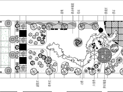 新中式办公景观 景观 办公公司景观平面 办公楼 施工图