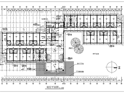 现代酒店建筑 多层建施图 多层 施工图