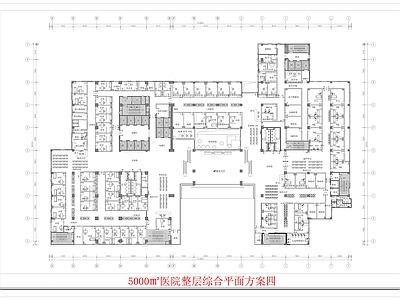 现代医院 医院整层平面图 外科诊室 医院眼科诊室 医院B超诊室 5000㎡医院 施工图