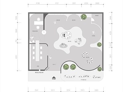 现代展厅 文创超市 美丽乡村振兴商业 展厅展览柜 平面图 施工图