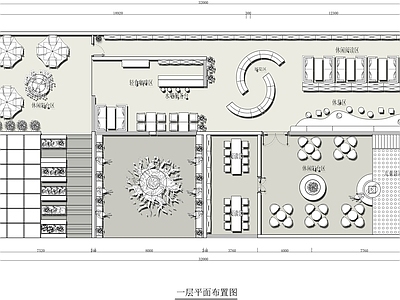 现代书店 书咖设计平面图 休闲书吧平面图 休闲书咖平面图 施工图