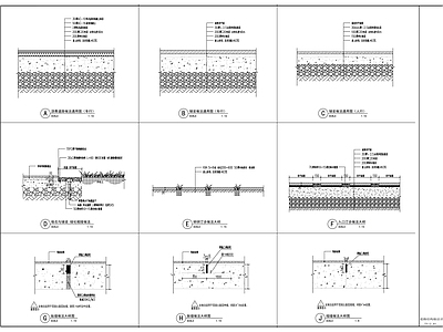 现代其他节点详图 道路结构做法详图 施工图