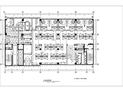 现代整体办公空间 民发办公室 施工图