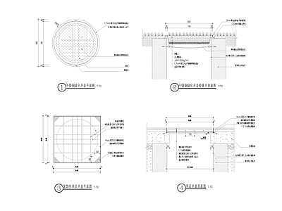 景观节点 井盖 施工图
