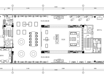 新中式会所 茶叶店会所平面图 施工图