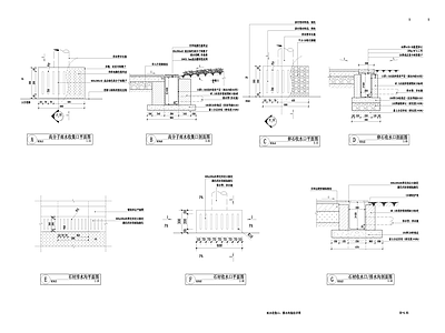 景观节点 排水沟 施工图