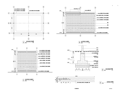 景观节点 风井装饰格栅 施工图