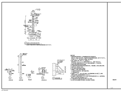 现代其他节点详图 围墙详图 施工图