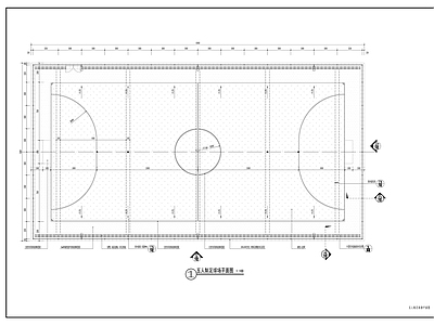 景观节点 五人制足球场 施工图