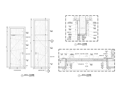现代轻奢门节点 平开节点详图 隐形节点 大样详图 立面节点大样图 详图 施工图