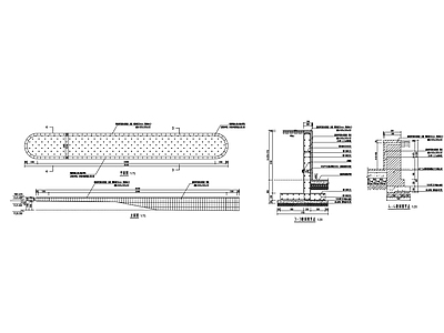 景观节点 挡墙 配筋 池 施工图