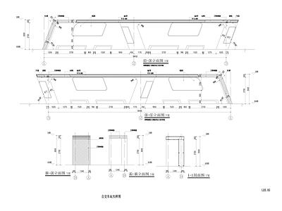 景观节点 公交站台 施工图