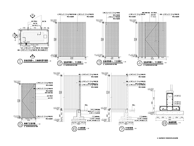 景观节点 设备装饰格栅 施工图