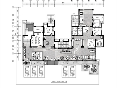 现代售楼处 两层售楼会所 施工图