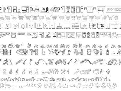 现代综合家具图库 现代家具 施工图