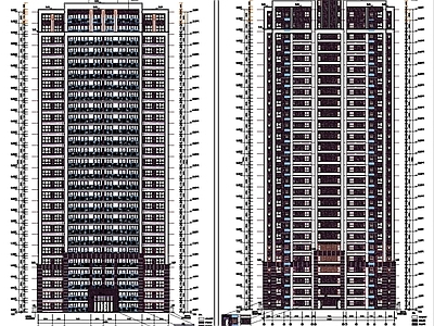 住宅楼建筑 常州龙湖景粼天著 住宅楼建 施工图