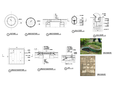 景观节点 井盖 施工图