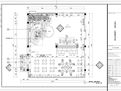 现代中餐厅 大堂餐厅室内立面 施工图