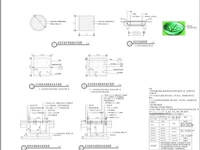 现代铺装图库 装饰井盖标准段详 施工图