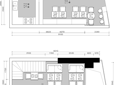 现代其他餐饮空间 上海馄饨馆 施工图