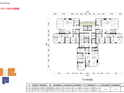 现代新中式住宅楼建筑 未来社区户型方案 未来社区T3户型 超总豪宅户型 海景豪宅户型 施工图