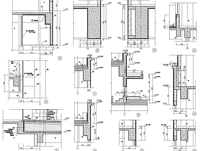 现代其他节点详图 办公楼墙身详图 施工图