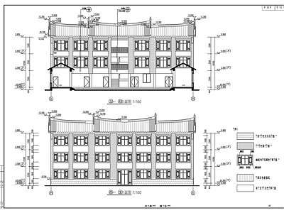 现代其他居住建筑 仿古多层建施 施工图