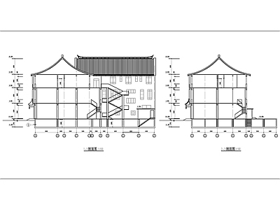 中式商业街 清式建筑 施工图