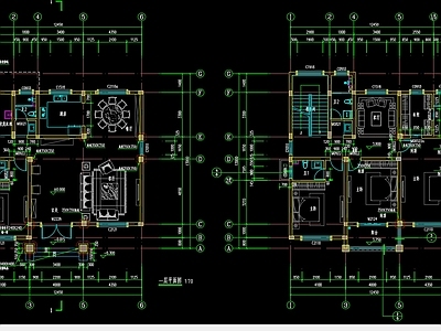 别墅建筑 自建房 独栋别墅 施工图