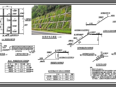 现代道路绿化 草阶详图 施工图