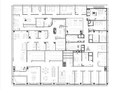 现代简约展厅 家具展厅 施工图