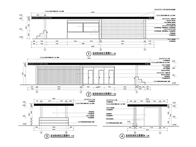 现代廊架 驿站廊架 施工图