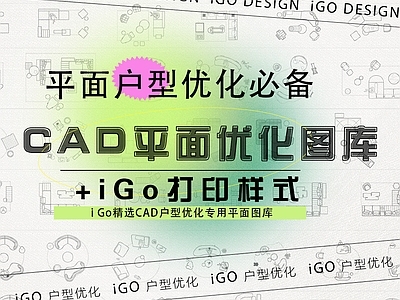 现代综合家具图库 网红iGo 户型优化 同款平面 家居图库 图库 施工图