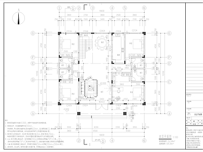 欧式别墅建筑 二层别墅 施工图