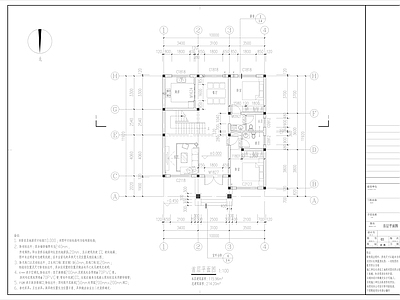 简欧别墅建筑 二层别墅 施工图