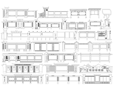 钢结构 乡村宣传栏 施工图