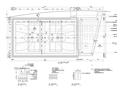 景观节点 运动场地 施工图