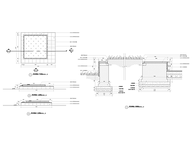 现代树池 坐凳 施工图