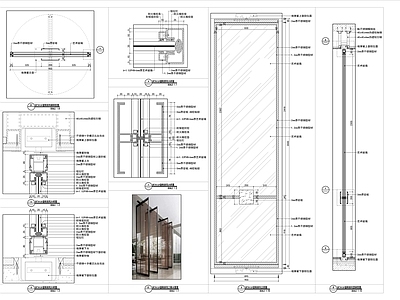 门节点 地弹簧门 地弹簧玻璃门 玻璃 旋转 钢化玻璃 施工图