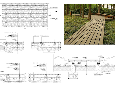 栈道 防腐木栈道 木 施工图