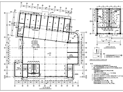 现代新中式其他建筑 一层菜市办公楼建 施工图