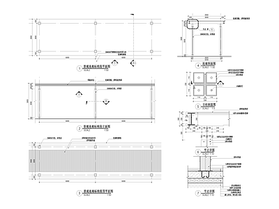 现代廊架 连廊 施工图