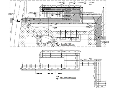 景观节点 木 木 围栏 施工图